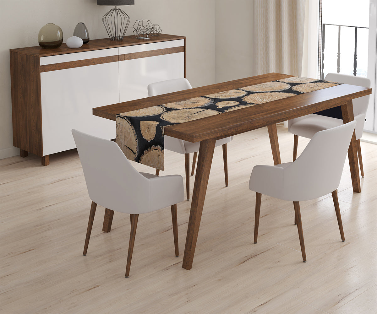 Tappeto Runner da Tavola Tronchi d'Albero acquistare Tappeto Runner da Tavola Tronchi d'Albero — Foto