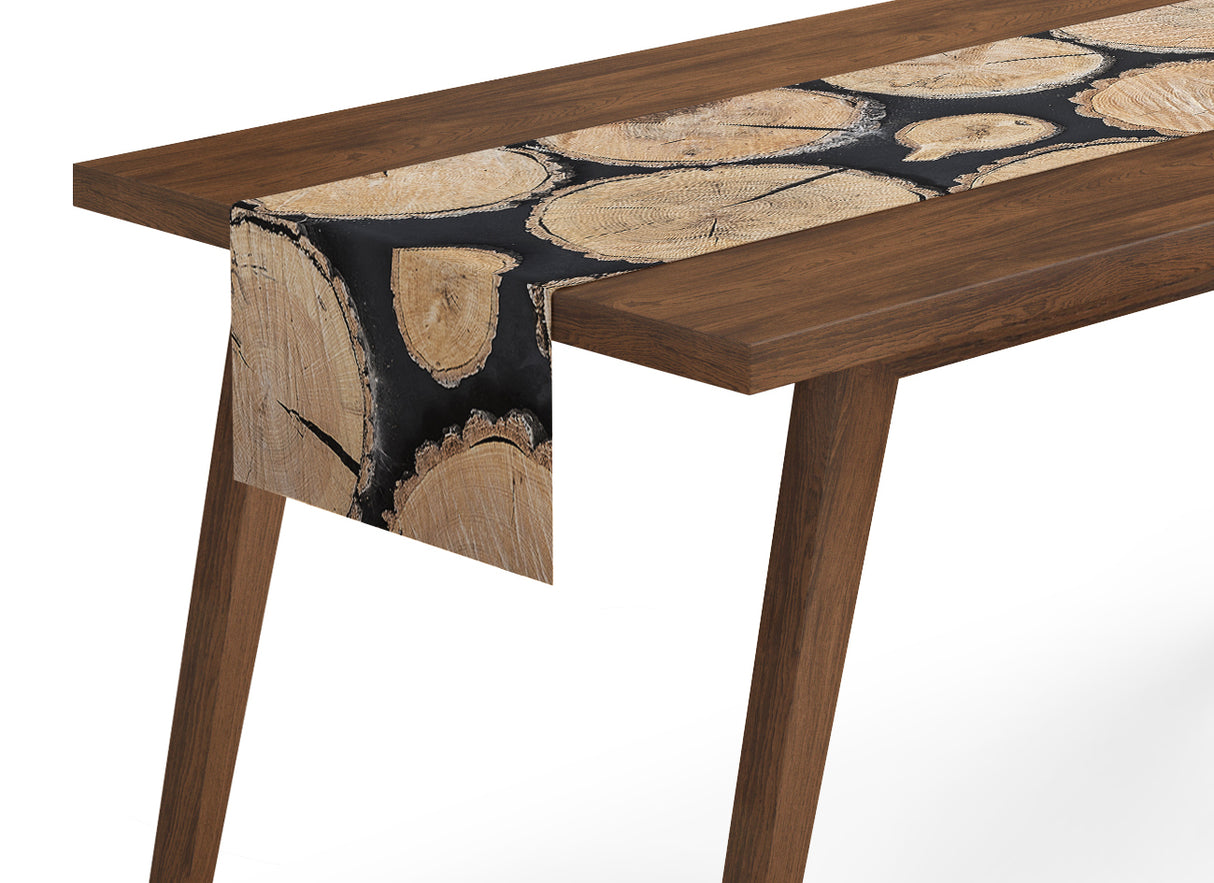 Tappeto Runner da Tavola Tronchi d'Albero acquistare Tappeto Runner da Tavola Tronchi d'Albero — Foto