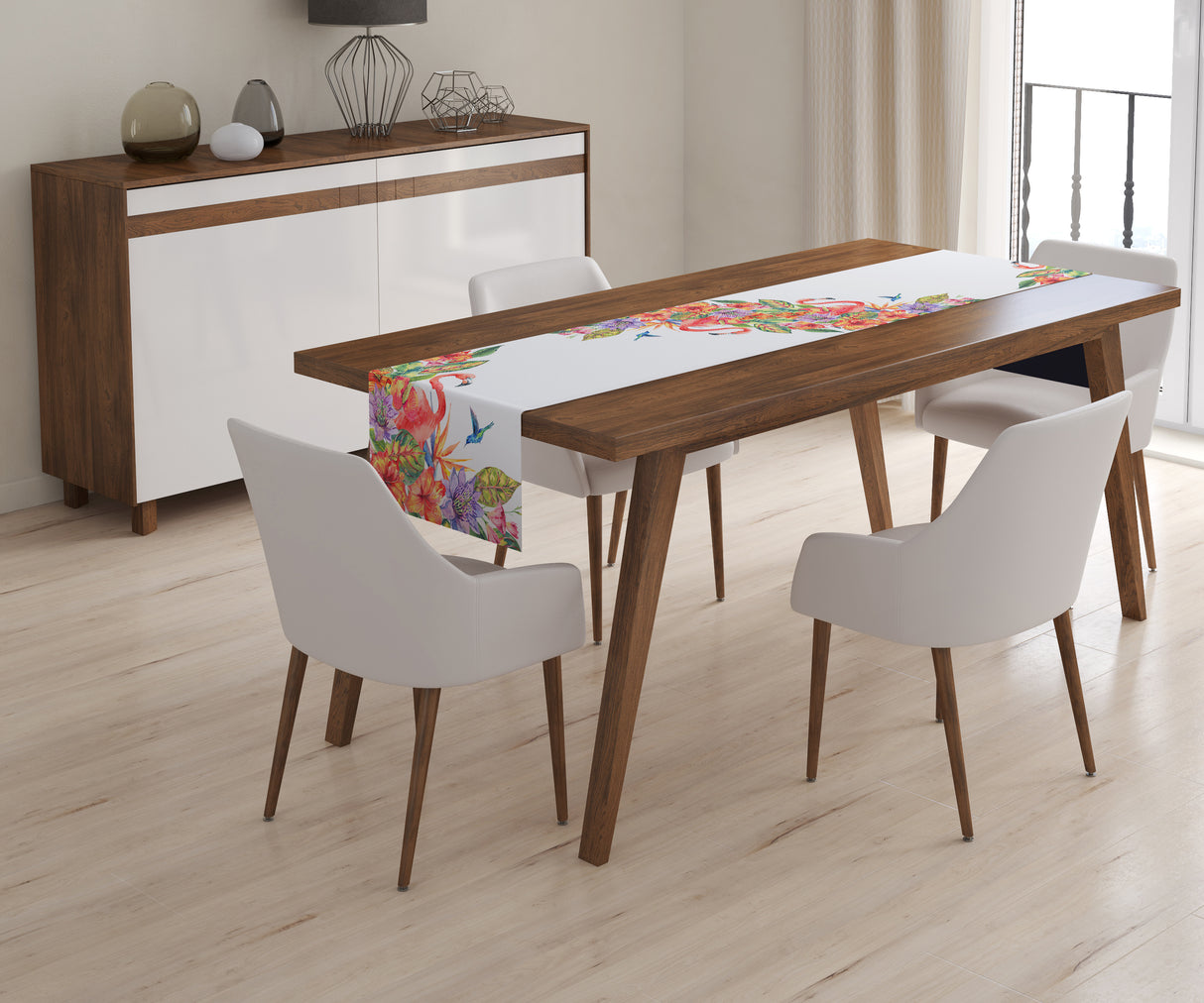 Tappeto Runner da Tavola Fenicottero Tropicale acquistare Tappeto Runner da Tavola Fenicottero Tropicale — Foto