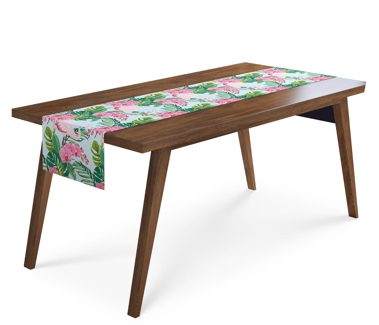 Tappeto Runner da Tavola Fenicottero Rosa e Orchidee acquistare Tappeto Runner da Tavola Fenicottero Rosa e Orchidee — Foto