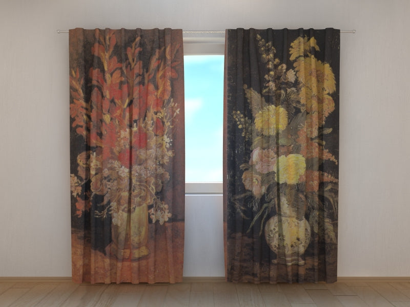 Tenda Stampata Vaso con Astri, Salvia e Altri Fiori Vincent Van Gogh acquistare Tenda Stampata Vaso con Astri, Salvia e Altri Fiori Vincent Van Gogh — Foto