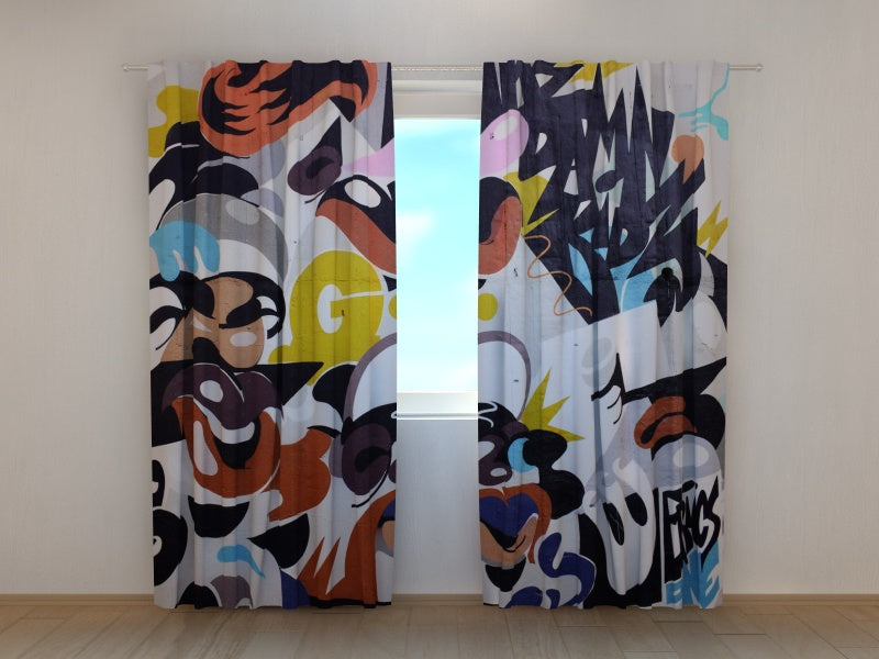 Foto Tende Street Art su Muro acquistare Foto Tende Street Art su Muro — Foto