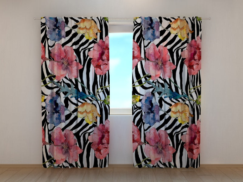 Foto Tende Papaveri alla Moda ad Acquerello acquistare Foto Tende Papaveri alla Moda ad Acquerello — Foto