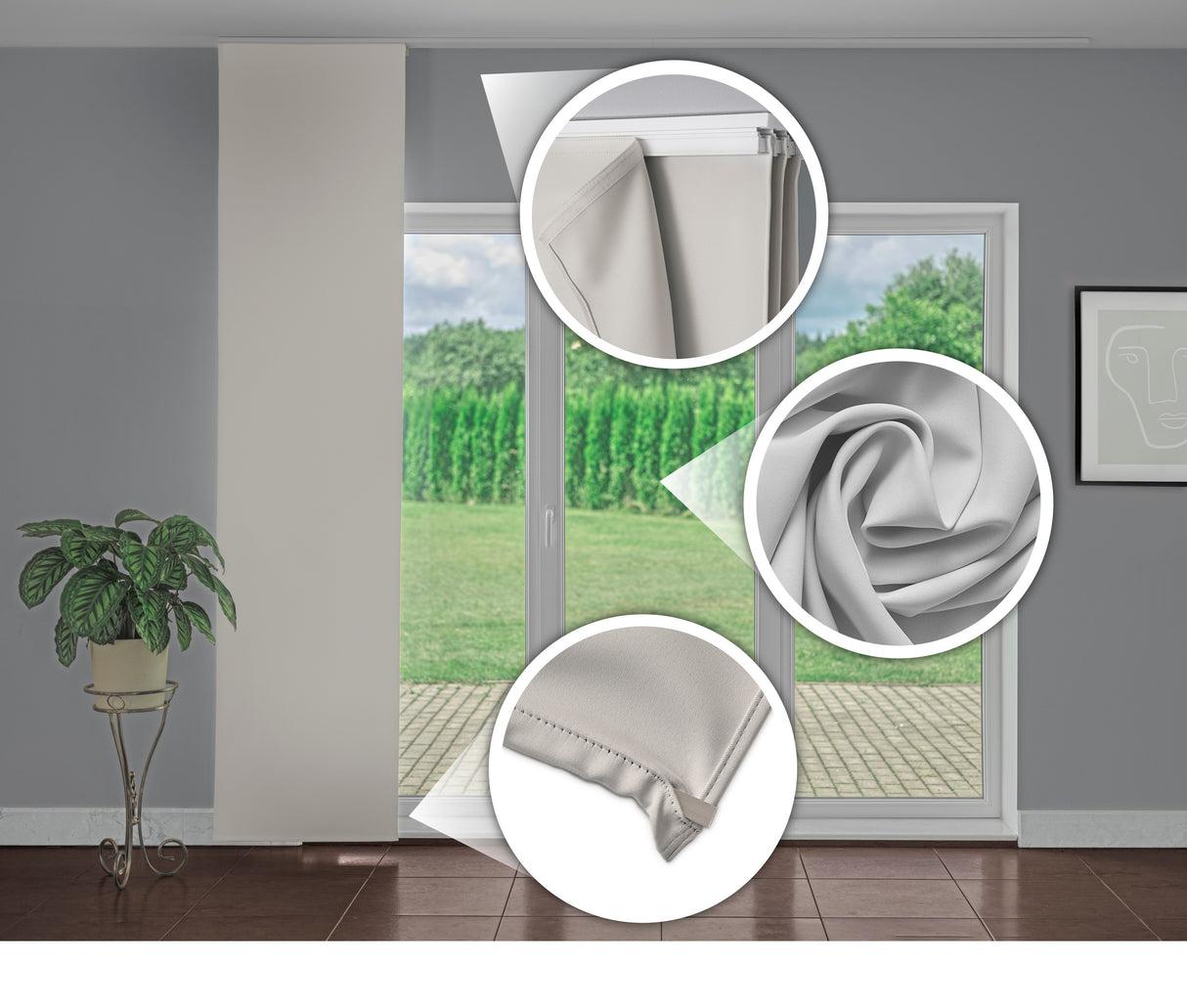 Tenda a Pannello Bianca Blackout acquistare Tenda a Pannello Bianca Blackout — Foto