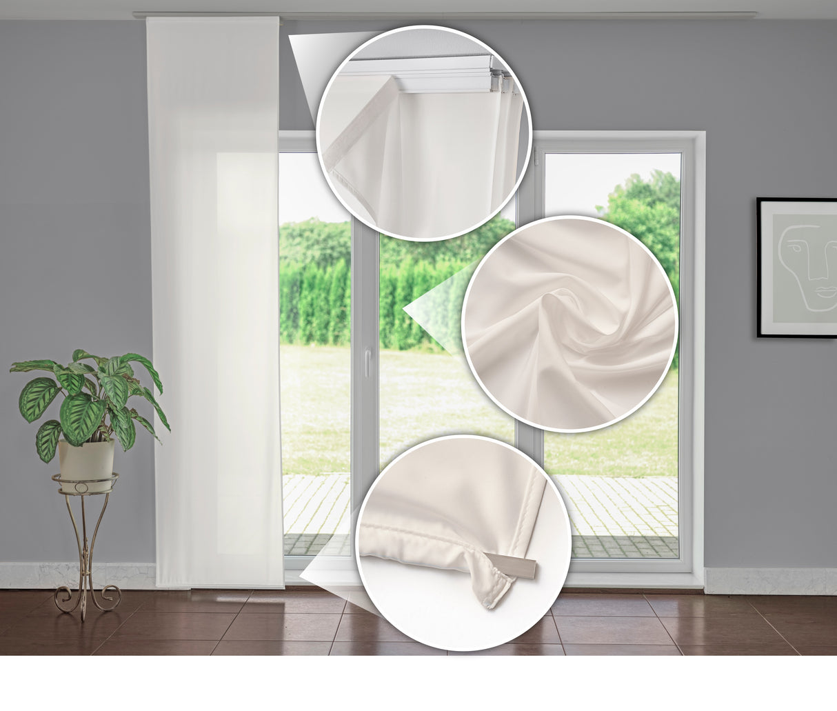 Tenda a Pannello Bianca Silk acquistare Tenda a Pannello Bianca Silk — Foto