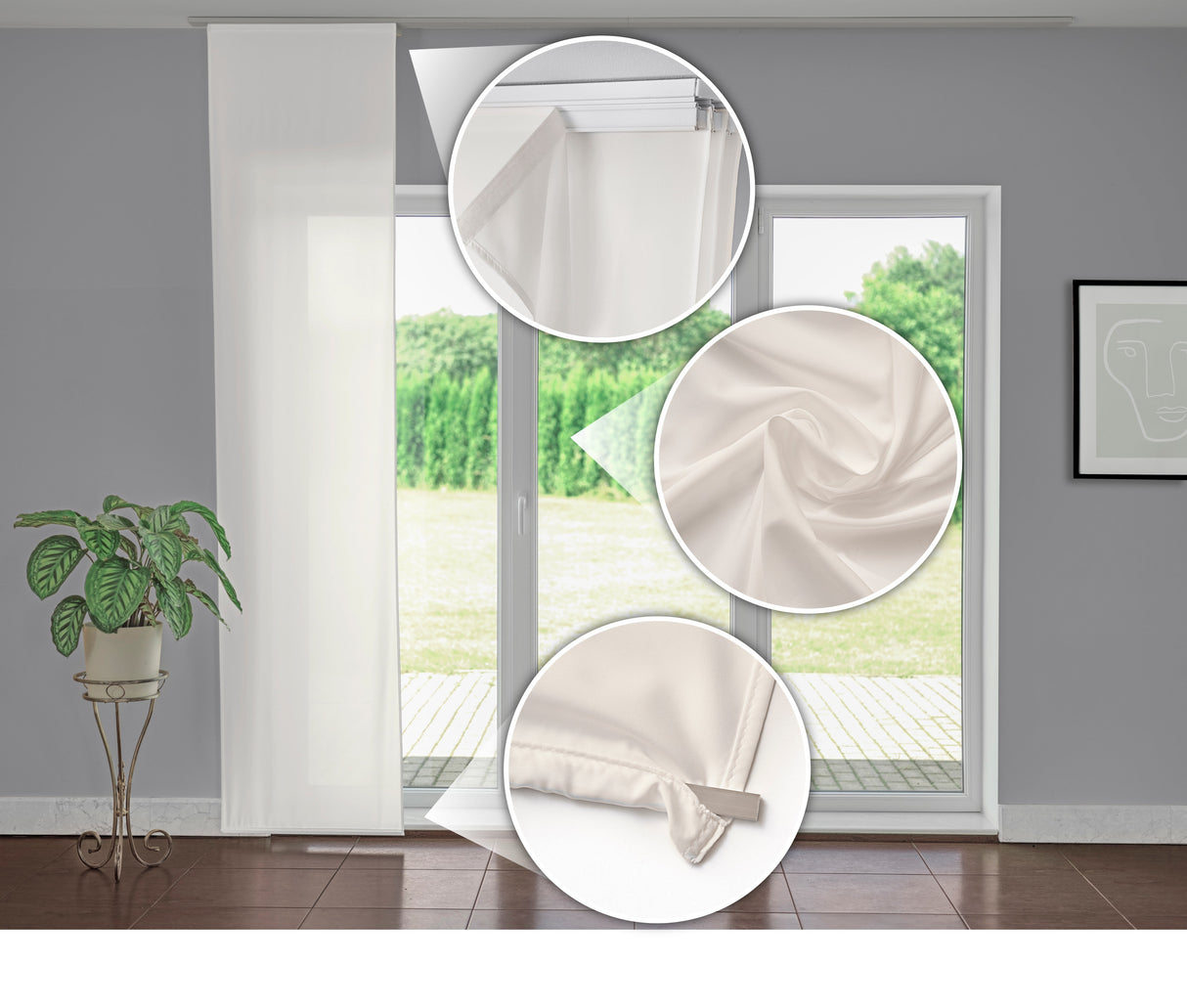 Tenda a Pannello Bianca Silk acquistare Tenda a Pannello Bianca Silk — Foto