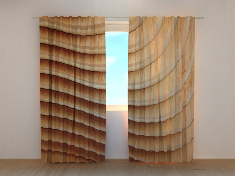Foto Tende Onde Astratte di Legno acquistare Foto Tende Onde Astratte di Legno — Foto