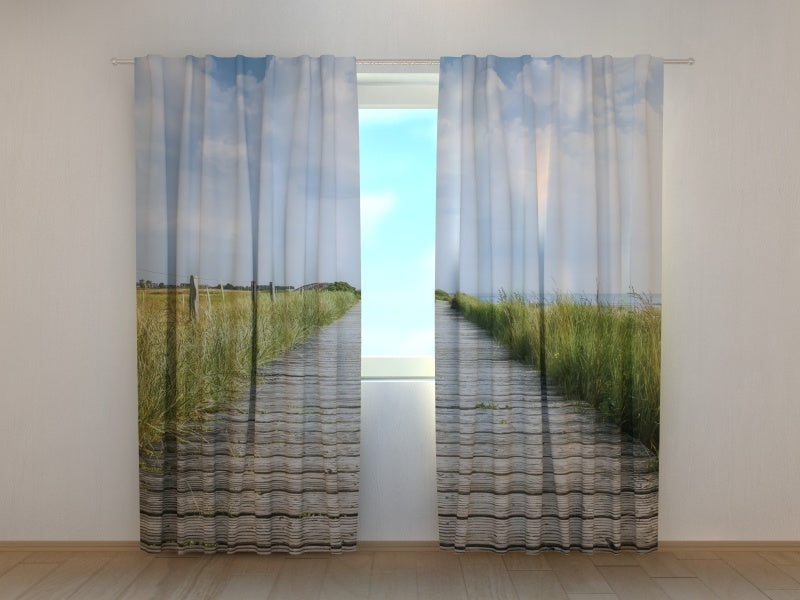 Foto Tende Passerella di Legno sull'Isola di Sylt acquistare Foto Tende Passerella di Legno sull'Isola di Sylt — Foto