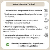 Tende Angolari Oscuranti e Termiche su Misura: Sistema con Binario per Finestre Spioventi, Sagomate e Soffitti a Volta — Foto