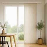 Tenda a Pannello in Linotex per Porta Finestra, Tende a Pannello Scorrevole moderne ideali per ampie vetrate, Alta Qualità — Foto