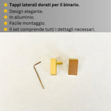 Binario Doppio per Tende Dorato - Montaggio a Parete, Su Misura, Design Elegante e Funzionale — Foto