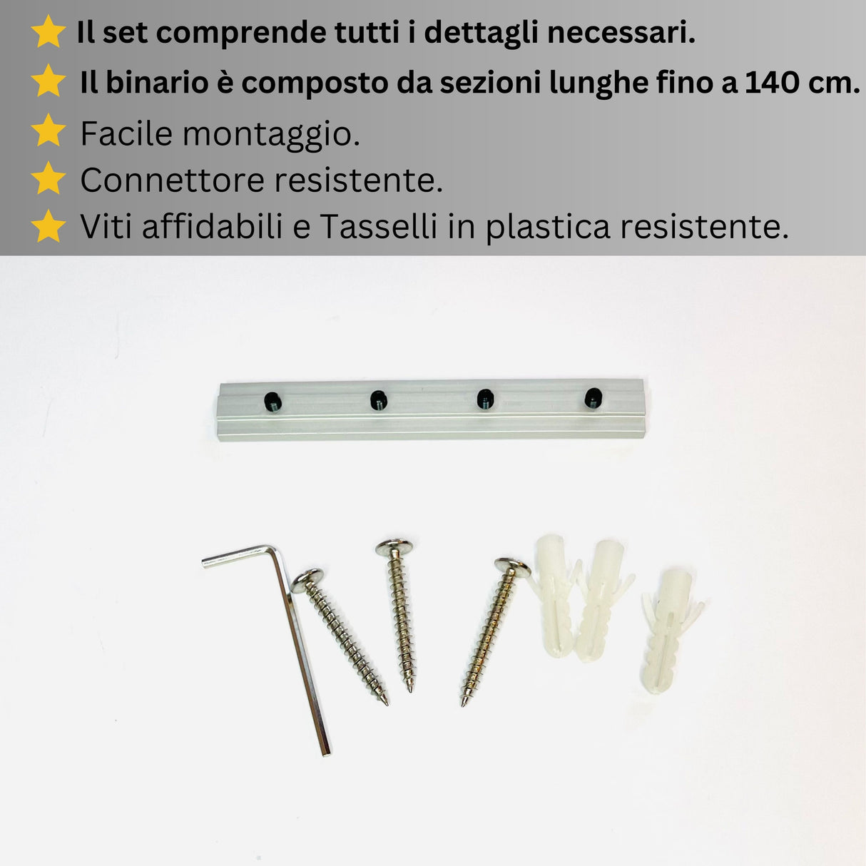 Binario per Tende, Singolo, color Dorato, a Soffitto – Misure Personalizzate, Design Moderno e Funzionale — Foto