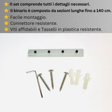 Binario per Tende, Singolo, color Dorato, a Soffitto – Misure Personalizzate, Design Moderno e Funzionale — Foto