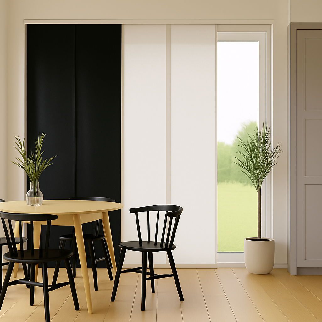 Tenda a Pannello Nero Screen — Foto