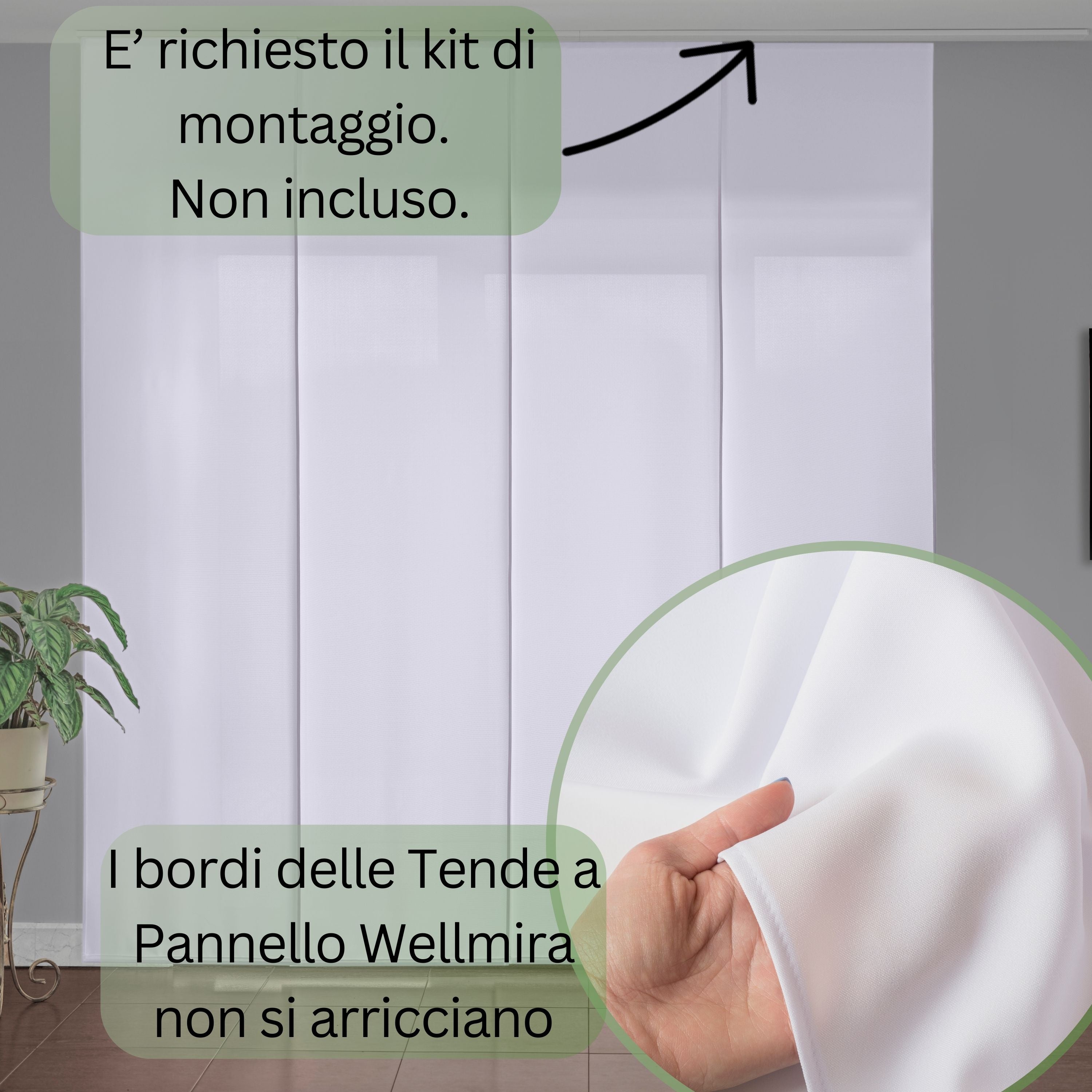 Tende Oscuranti Bujasso A Doppio Strato Con Velato E Fermatenda – 2 Pannelli 94x160 Cm, Termiche E Isolanti (Nero)