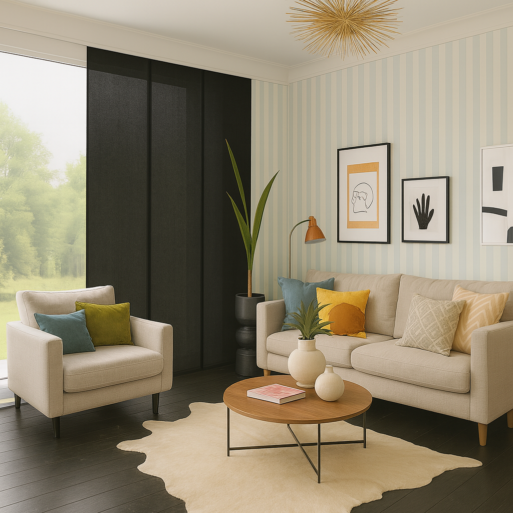 Tenda a Pannello Nero Screen — Foto