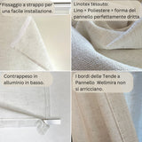 Tenda a Pannello in Linotex per Porta Finestra, Tende a Pannello Scorrevole moderne ideali per ampie vetrate, Alta Qualità — Foto