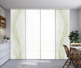 Set di 4 Tende a Pannello Onde Astratte Verdi — Foto