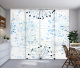 Set di 4 Tende a Pannello Tenerezza Floreale Blu — Foto