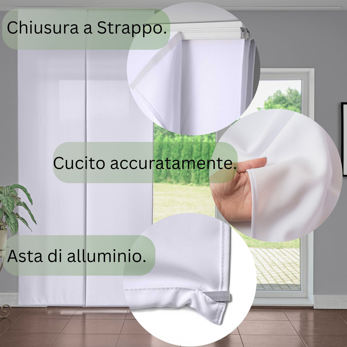 Set di 8 Tende a Pannello Galassia e Pianeti