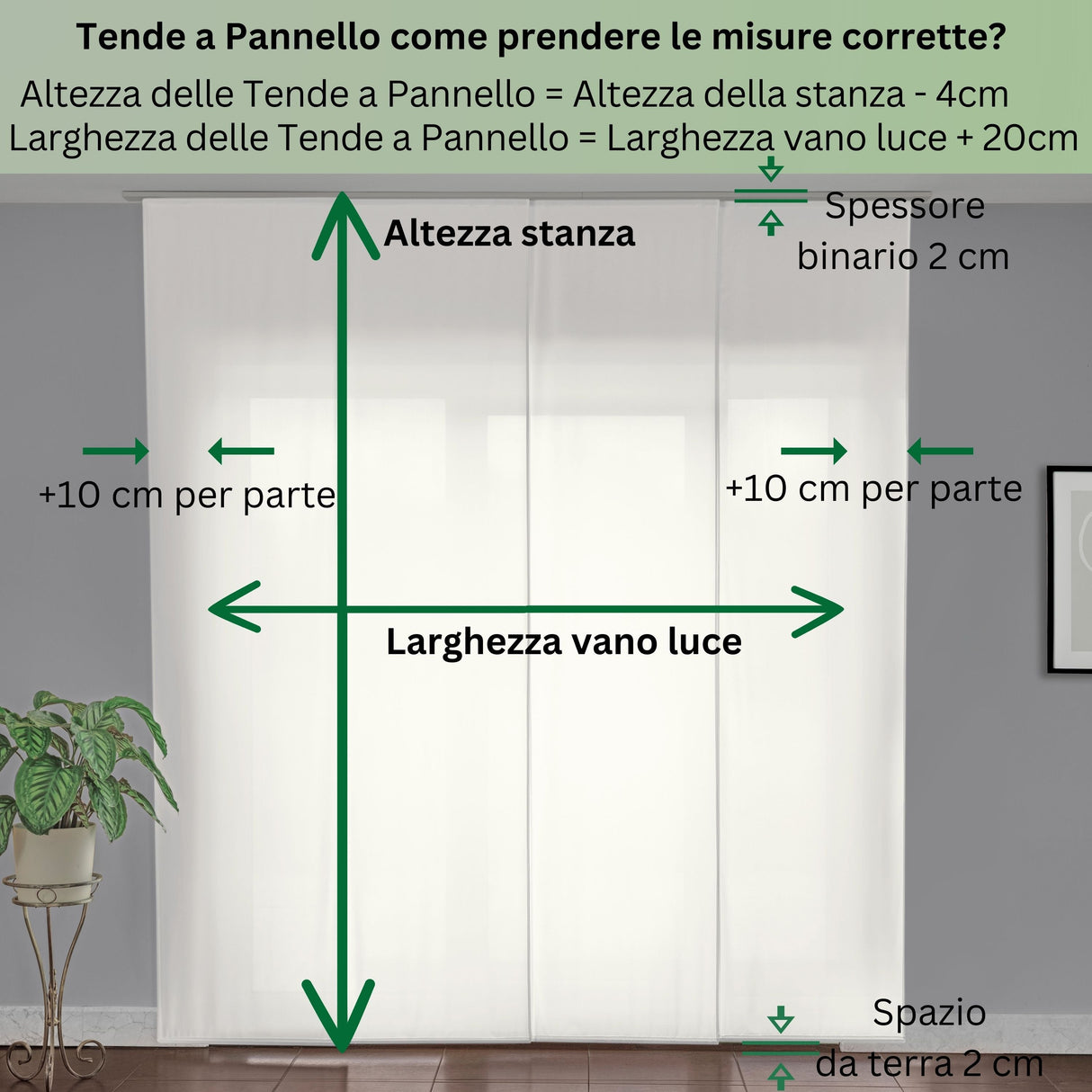 Set di 8 Tende a Pannello Pittura d'Arte Grigia e Gialla