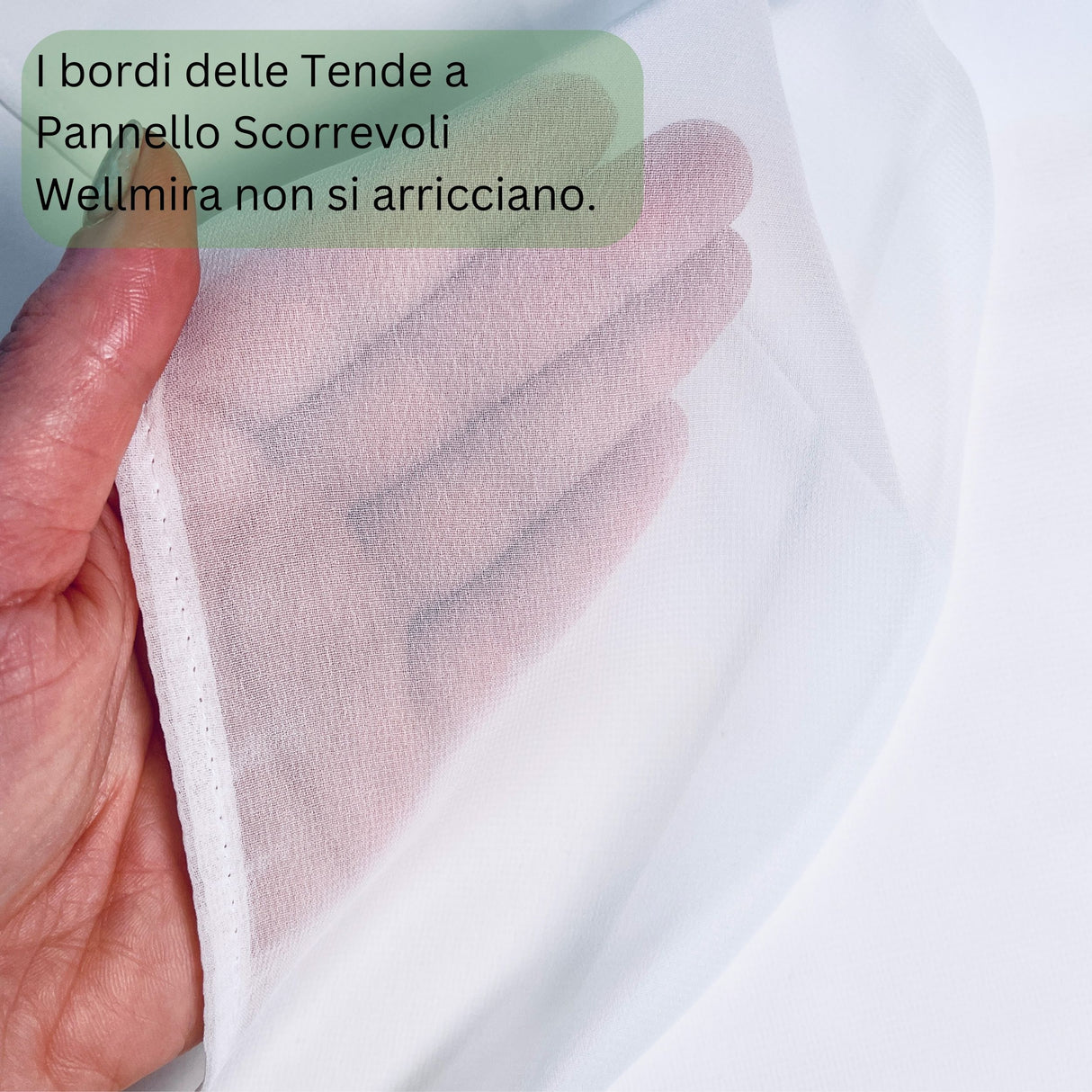 Tenda a Pannello Bianca Chiffon