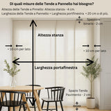 Tenda a Pannello in Linotex per Porta Finestra, Tende a Pannello Scorrevole moderne ideali per ampie vetrate, Alta Qualità — Foto