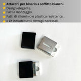 Binario per Tende, Singolo, color Nero Opaco, a Soffitto – Misure Personalizzate, Design Moderno e Funzionale — Foto