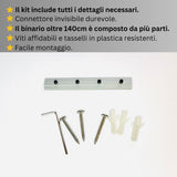 Binario per Tende, Singolo, color Bianco, a Parete – Misure Personalizzate, Design Moderno ed Elegante — Foto