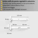 Binario Doppio per Tende Bianco - Montaggio a Parete, Su Misura, Design Elegante e Funzionale — Foto