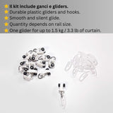 Binario per Tende, Singolo, color Bianco, a Soffitto – Misure Personalizzate, Design Moderno e Funzionale — Foto