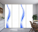 Set di 4 Tende a Pannello Movimento Blu — Foto