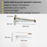 Binario per Tende, Singolo, color Argento, a Parete – Misure Personalizzate, Design Moderno ed Elegante — Foto