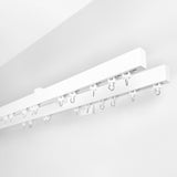 Binario Doppio per Tende Bianco - Montaggio a Parete, Su Misura, Design Elegante e Funzionale — Foto