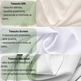 Set di 4 Tende a Pannello Astrazione Floreale in Bianco e Nero — Foto