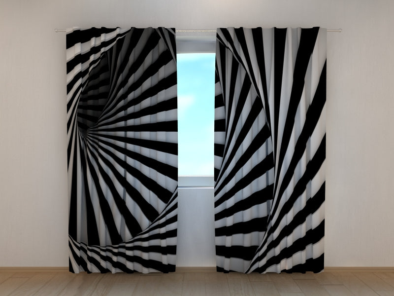 Foto Tende Spirale in Bianco e Nero — Foto