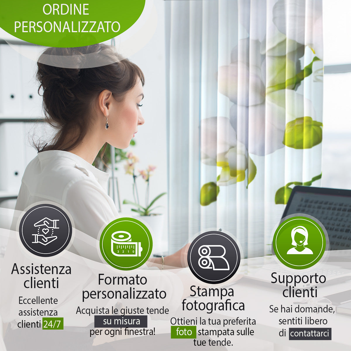 Foto Tende Onde Arancioni Astratte — Foto