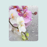 Coperta in Flanella Orchidee e Pioggia — Foto