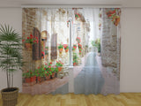 Foto Tende Vicolo Italiano con Fiori 2 — Foto