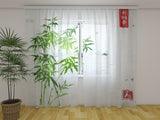 Foto Tende Acquerello di Bambù Verde Giapponese — Foto