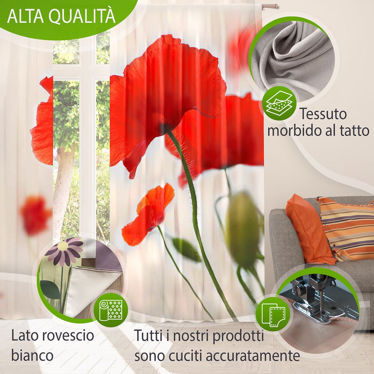 Foto Tende Farfalle Rosse