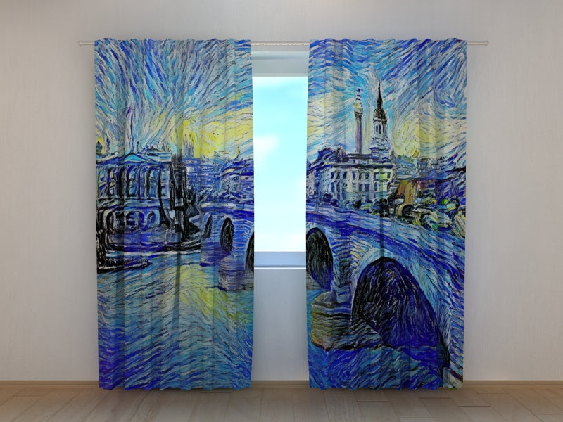 Foto Tende London Bridge stile Van Gogh — Foto