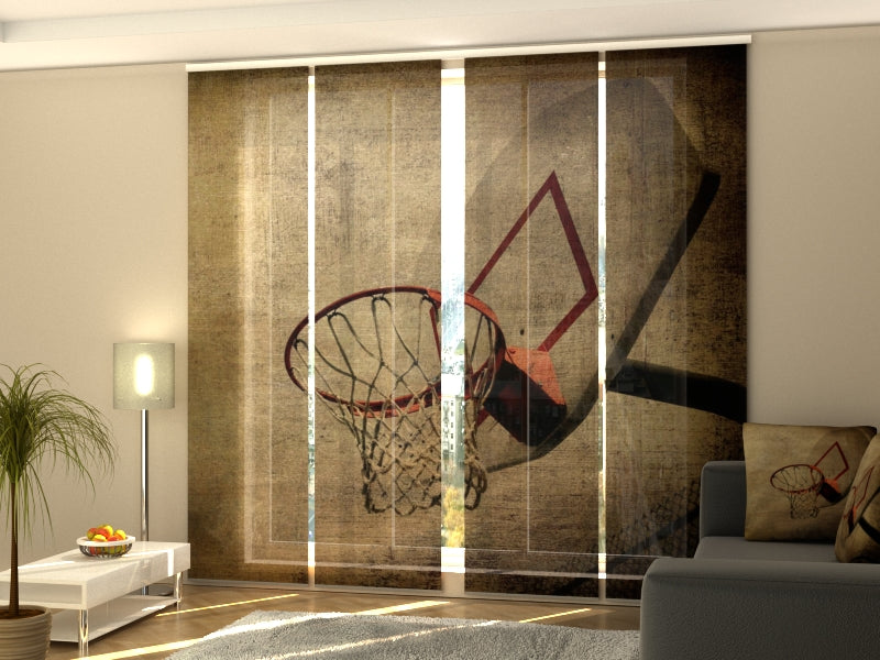 Set di 4 Tende a Pannello Canestro da Basket — Foto