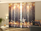 Set di 4 Tende a Pannello Decorazioni Natalizie Luminose — Foto