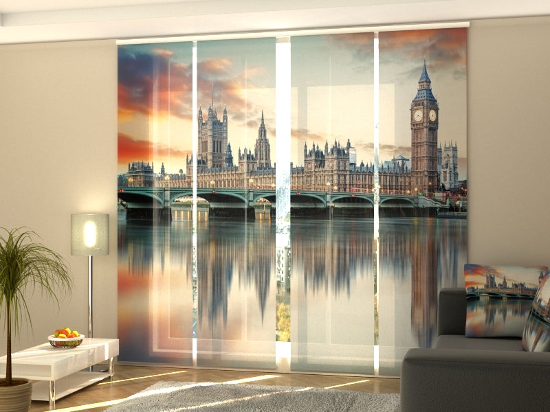 Set di 4 Tende a Pannello Londra Big Ben e Houses of Parliament — Foto