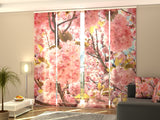 Set di 4 Tende a Pannello Sakura Rosa — Foto
