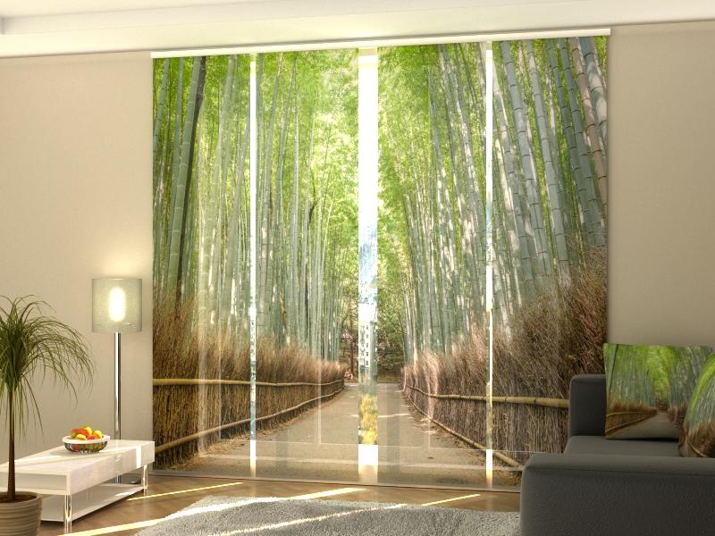 Set di 4 Tende a Pannello Foresta di Bambù a Kyoto — Foto