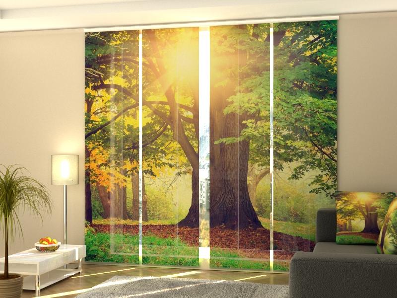 Set di 4 Tende a Pannello Grande Albero Verde — Foto