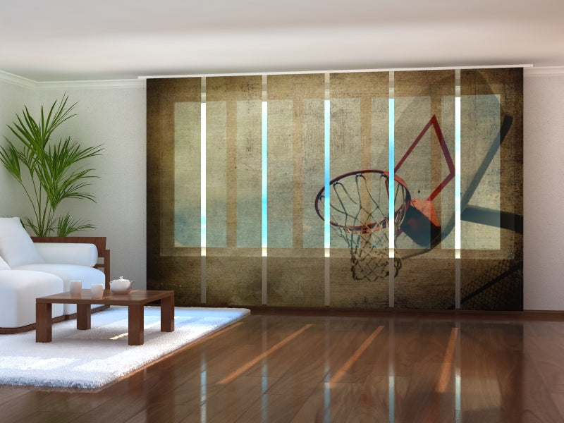 Set di 6 Tende a Pannello Canestro da Basket — Foto