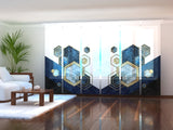 Set di 6 Tende a Pannello Mosaico di Marmo Blu — Foto